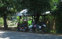 Paul op de motor in Cambodja (2006).