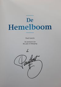 Titelblad rood fluwelen uitgave van De Hemelboom